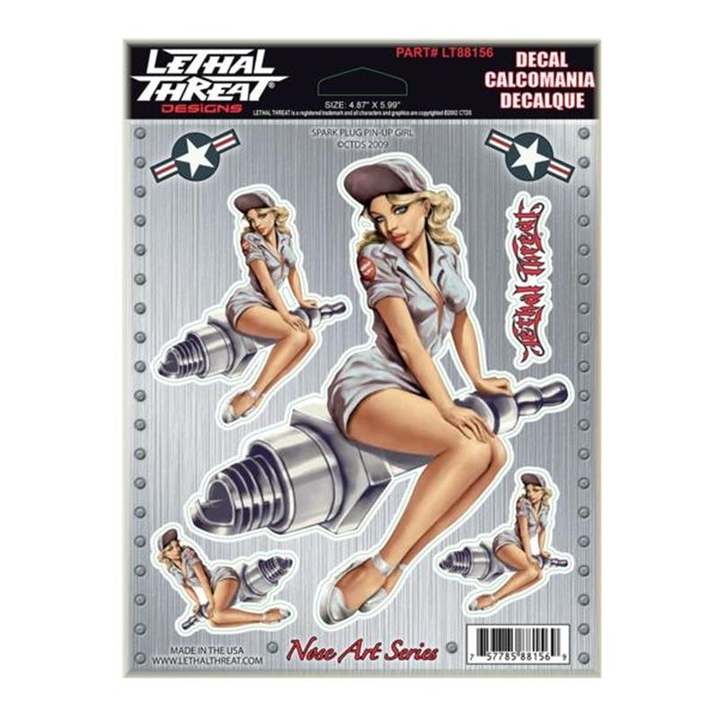 Set nalepk Lethal Threat Spark Plug Girl