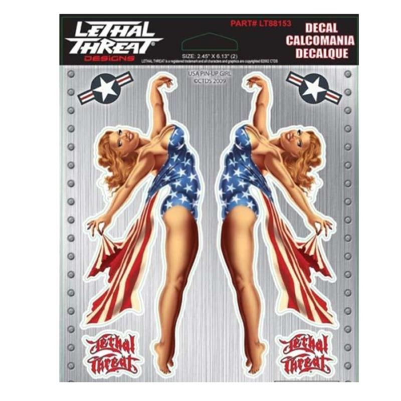 Set nalepk Lethal Threat USA Pinup Girl