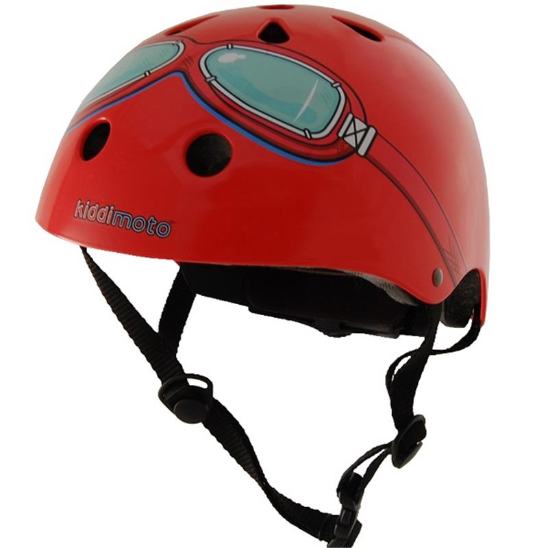 Otroška čelada Kiddimoto Red Goggle
