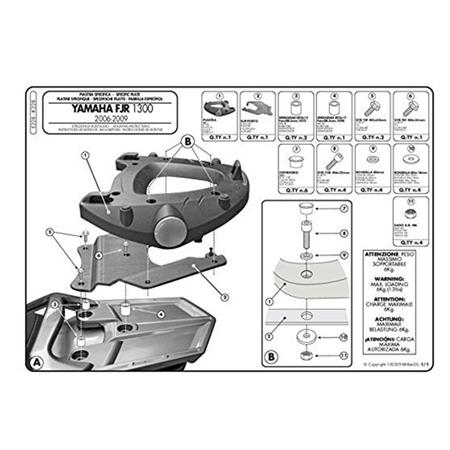 Plošča Givi Yamaha FJR 1300