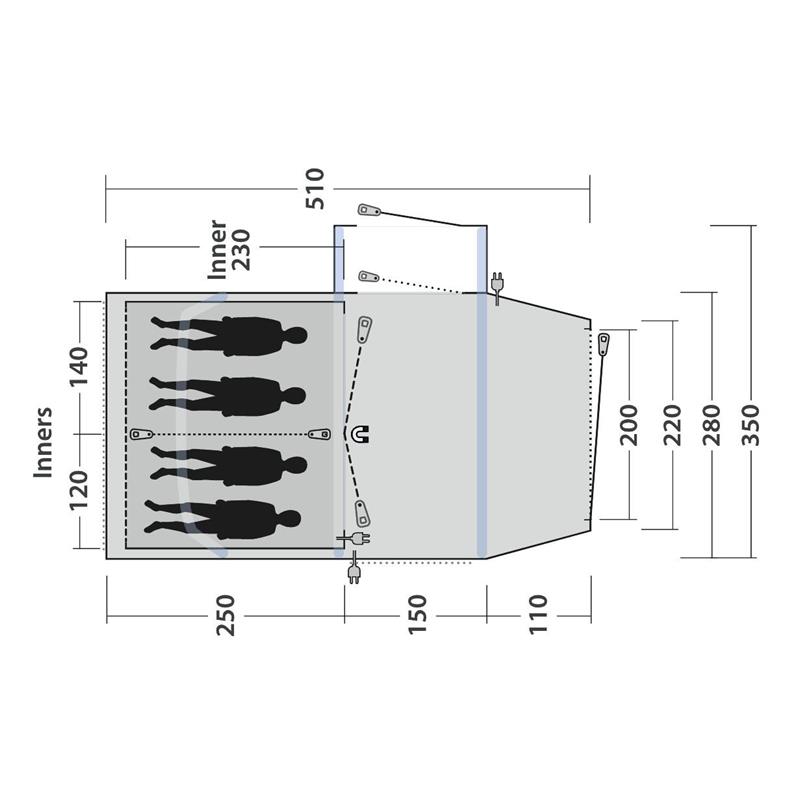 Šotor Outwell Smart Air Montana 6SA