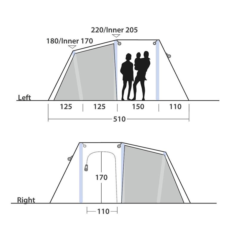 Šotor Outwell Smart Air Montana 6SA
