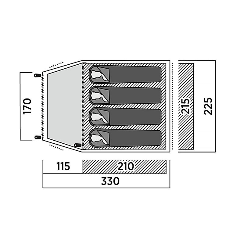 Šotor Easy Camp Setesdal 4