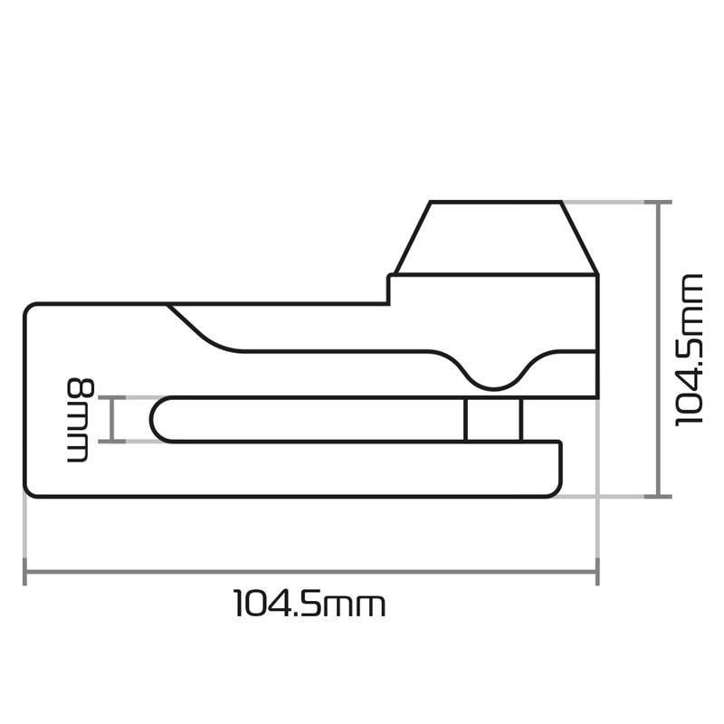 Disk ključavnica Oxford Titan 10mm