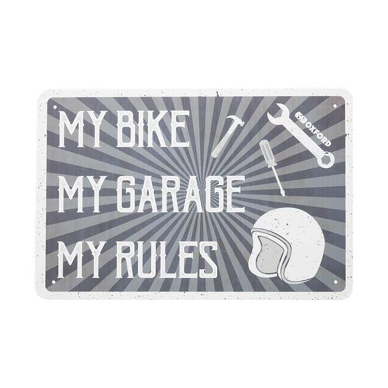 Kovinski znak Oxford Garage: MY RULES