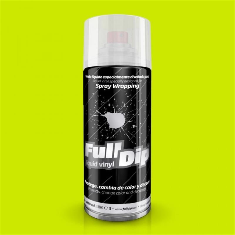 Sprej Full Dip Black rumena neon