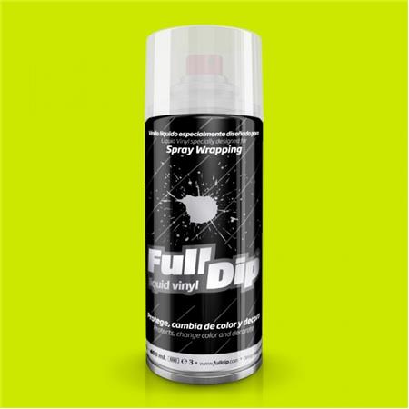 Sprej Full Dip Black rumena neon